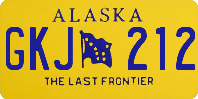 AK license plate GKJ212