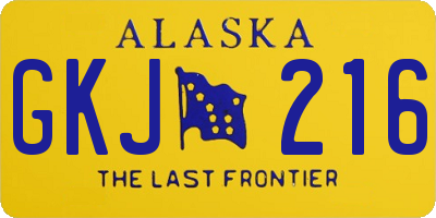 AK license plate GKJ216