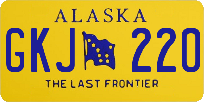 AK license plate GKJ220