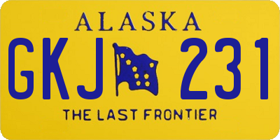 AK license plate GKJ231