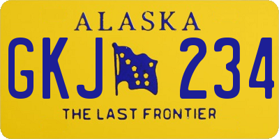 AK license plate GKJ234