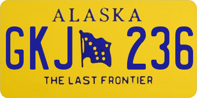 AK license plate GKJ236