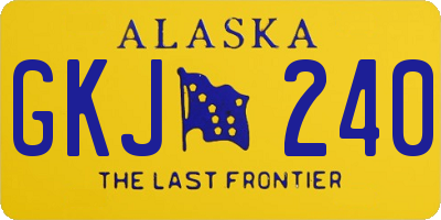 AK license plate GKJ240