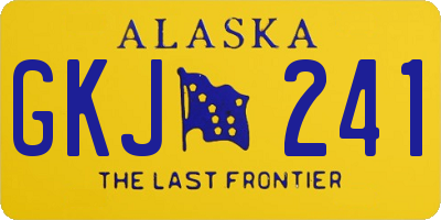 AK license plate GKJ241
