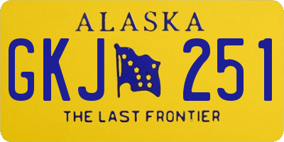 AK license plate GKJ251