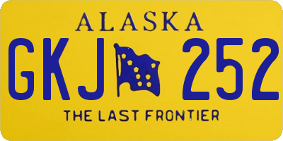 AK license plate GKJ252