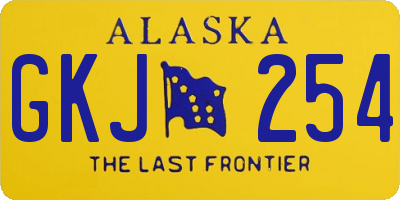 AK license plate GKJ254