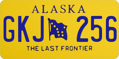 AK license plate GKJ256