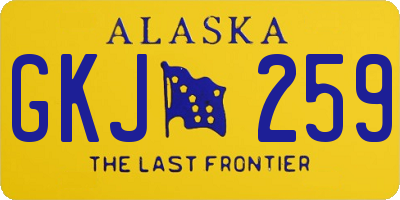 AK license plate GKJ259