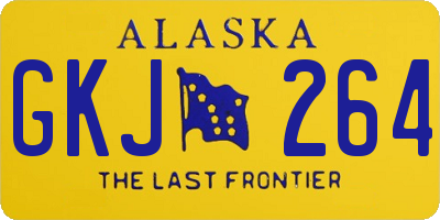 AK license plate GKJ264