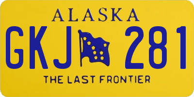 AK license plate GKJ281