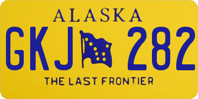 AK license plate GKJ282