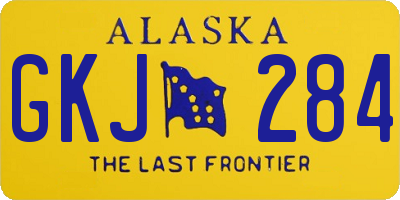 AK license plate GKJ284