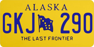 AK license plate GKJ290