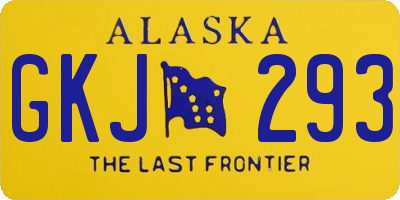 AK license plate GKJ293