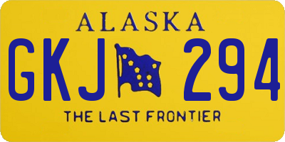 AK license plate GKJ294
