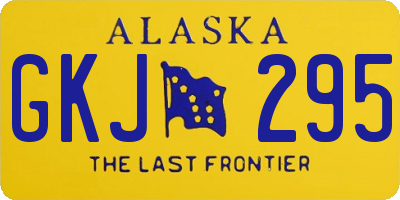 AK license plate GKJ295