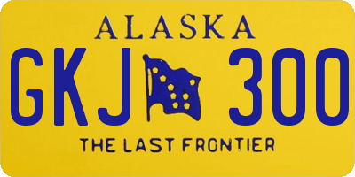 AK license plate GKJ300