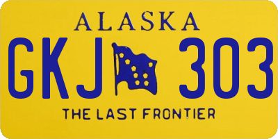 AK license plate GKJ303