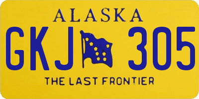 AK license plate GKJ305