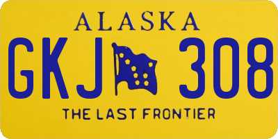 AK license plate GKJ308
