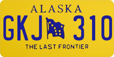 AK license plate GKJ310