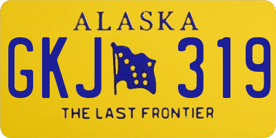 AK license plate GKJ319