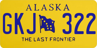 AK license plate GKJ322
