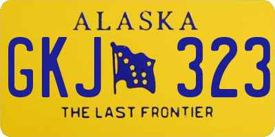 AK license plate GKJ323