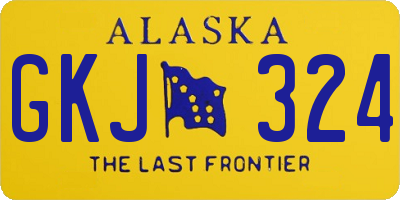 AK license plate GKJ324