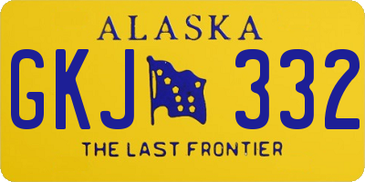 AK license plate GKJ332