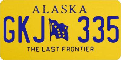 AK license plate GKJ335
