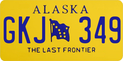 AK license plate GKJ349
