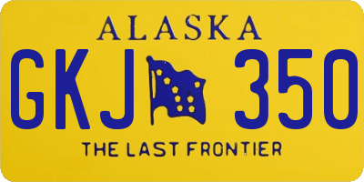 AK license plate GKJ350