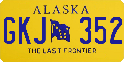 AK license plate GKJ352