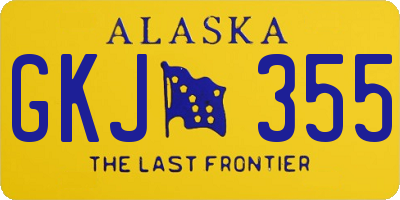 AK license plate GKJ355