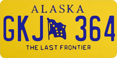 AK license plate GKJ364