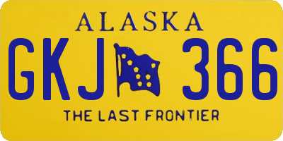 AK license plate GKJ366
