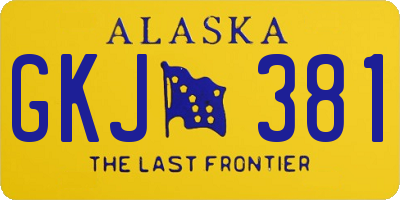 AK license plate GKJ381