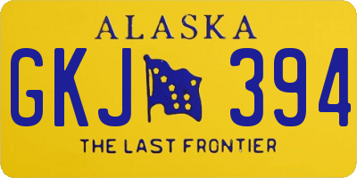 AK license plate GKJ394