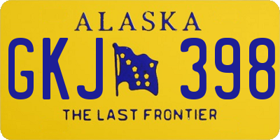 AK license plate GKJ398