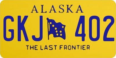 AK license plate GKJ402