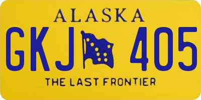 AK license plate GKJ405