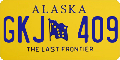 AK license plate GKJ409