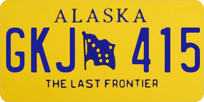 AK license plate GKJ415