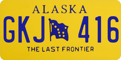 AK license plate GKJ416