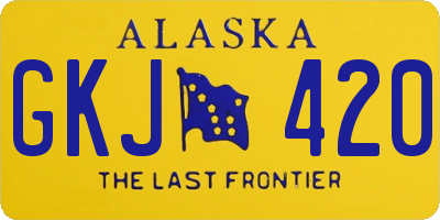 AK license plate GKJ420