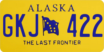 AK license plate GKJ422