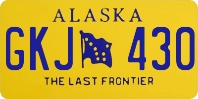 AK license plate GKJ430