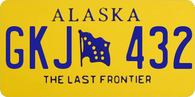 AK license plate GKJ432